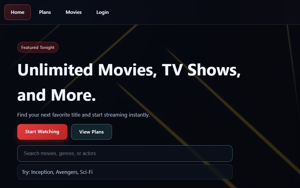 StreamFlix project thumbnail